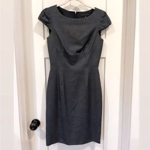 Antonio Melani Myrtle Sheath Dress SZ 2 Navy Cap Sleeve